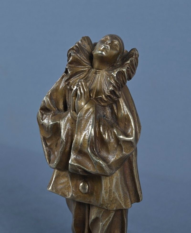 Small Bronze "Pierrot" Signed L  Alliot  Early 20th Century photo buy