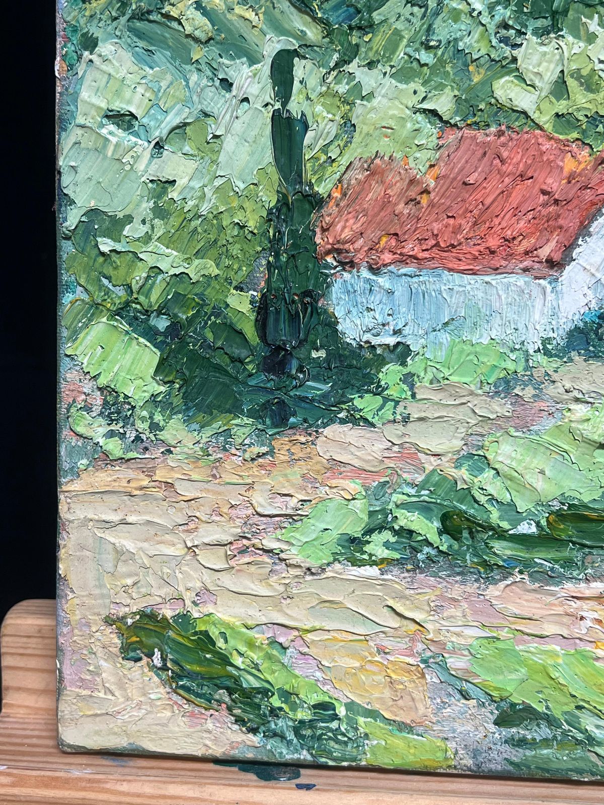 French Schoolcagnes Sur Mer South Of France 1970's Coastal Village Impressionist Oil Painting1970's photo vintage