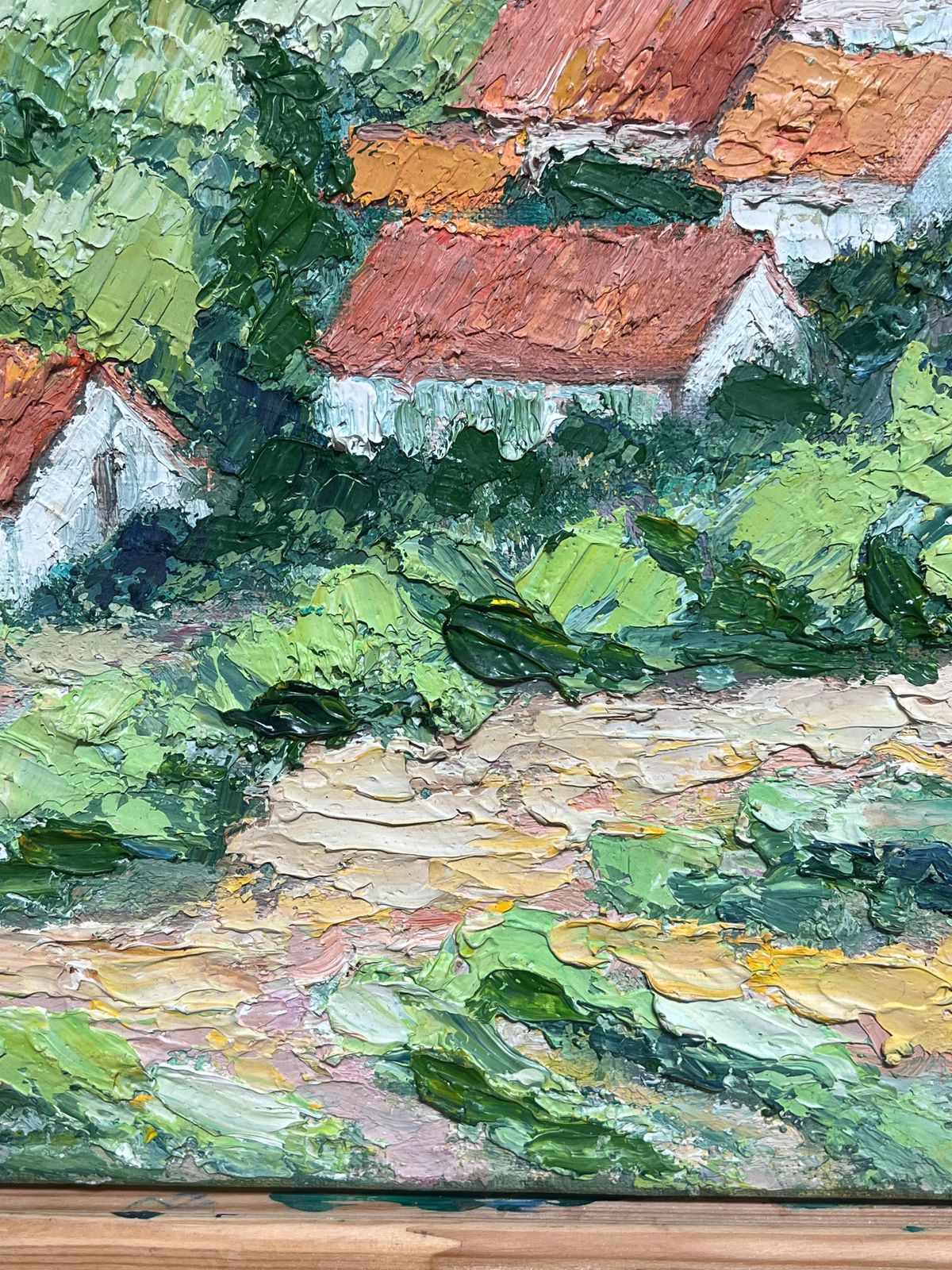 photo furniture French Schoolcagnes Sur Mer South Of France 1970's Coastal Village Impressionist Oil Painting1970's