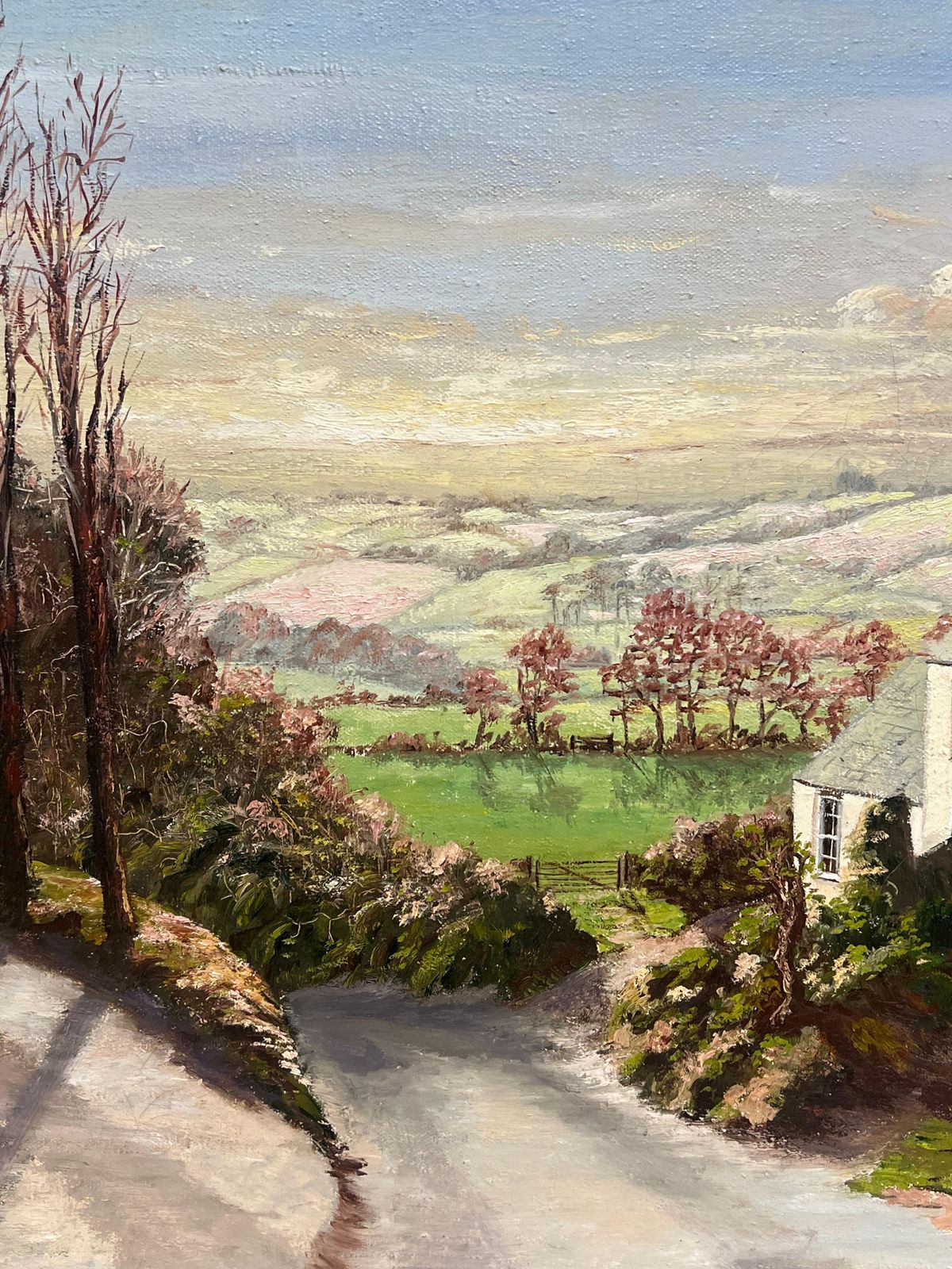 photo furniture John Radwelllarge Traditional English Rural Signed Oil Yorkshire Cumbria Farm Landscape