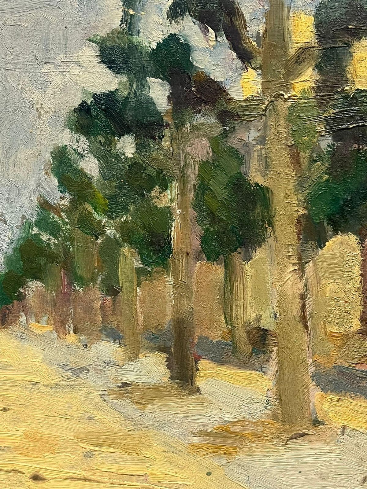 Jean Dreyfus Stern (1890 1972)sunlit Path Of Trees Study In Light French Oil Painting 1930's French Impressionmid 20th Century photo Art