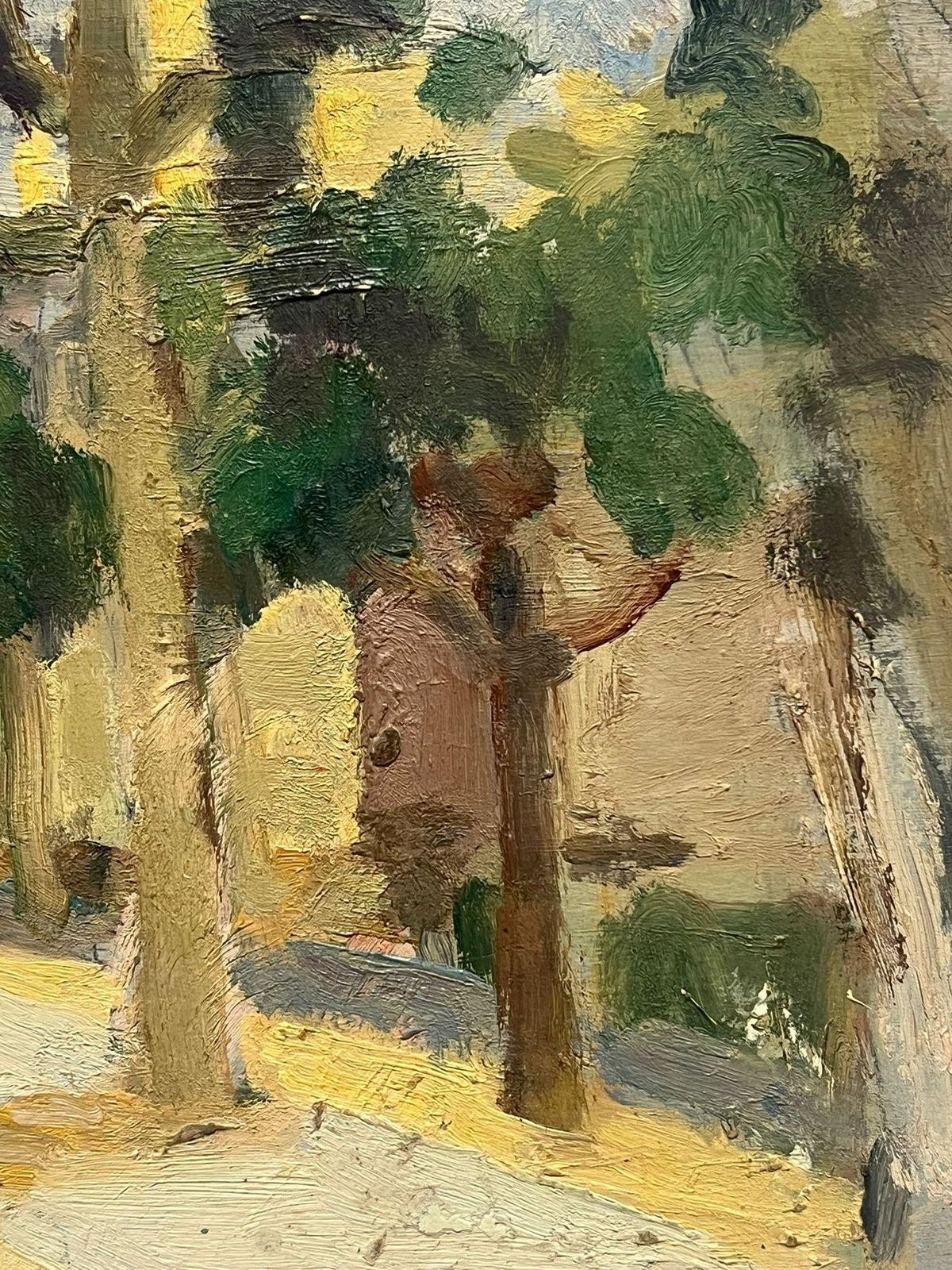 Jean Dreyfus Stern (1890 1972)sunlit Path Of Trees Study In Light French Oil Painting 1930's French Impressionmid 20th Century photo 586.0