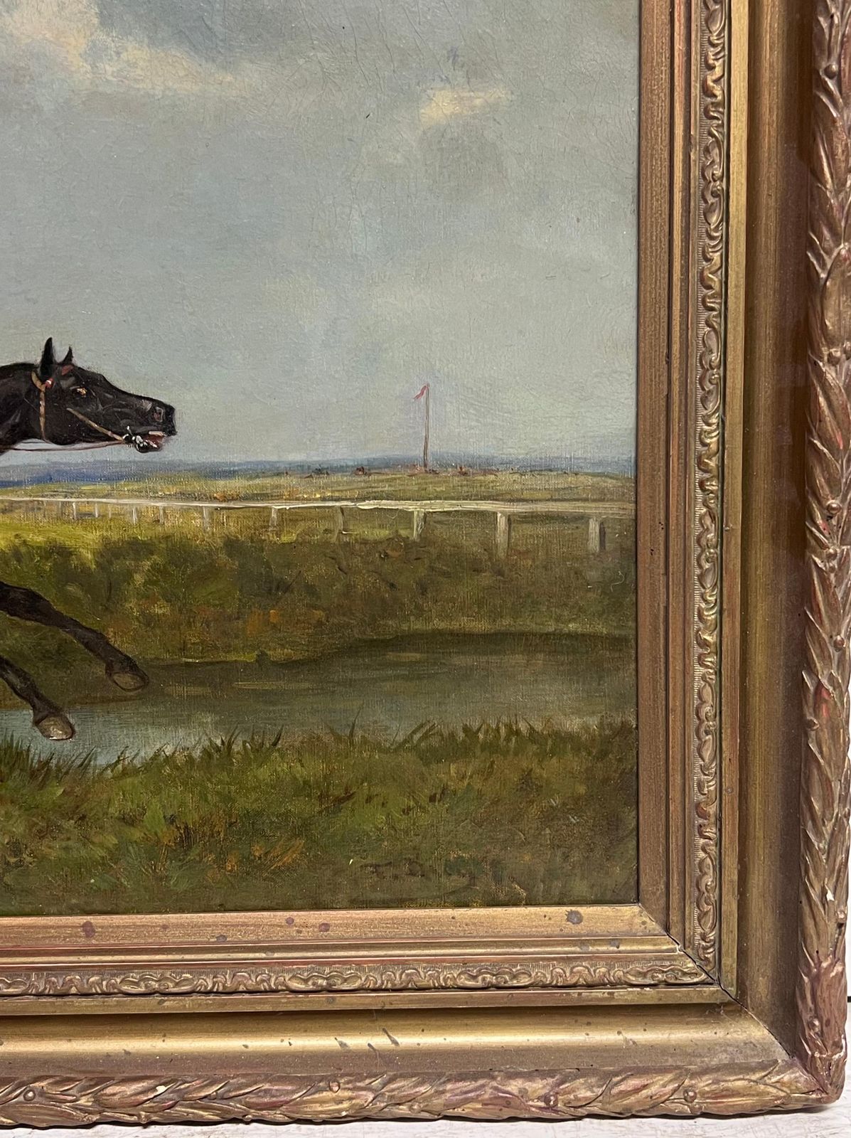Francois Duyk (Belgian, 19th 20th Century)fine 19th Century Belgian Horse Racing Sporting Art Oil Painting Riders & Horses photo for sale