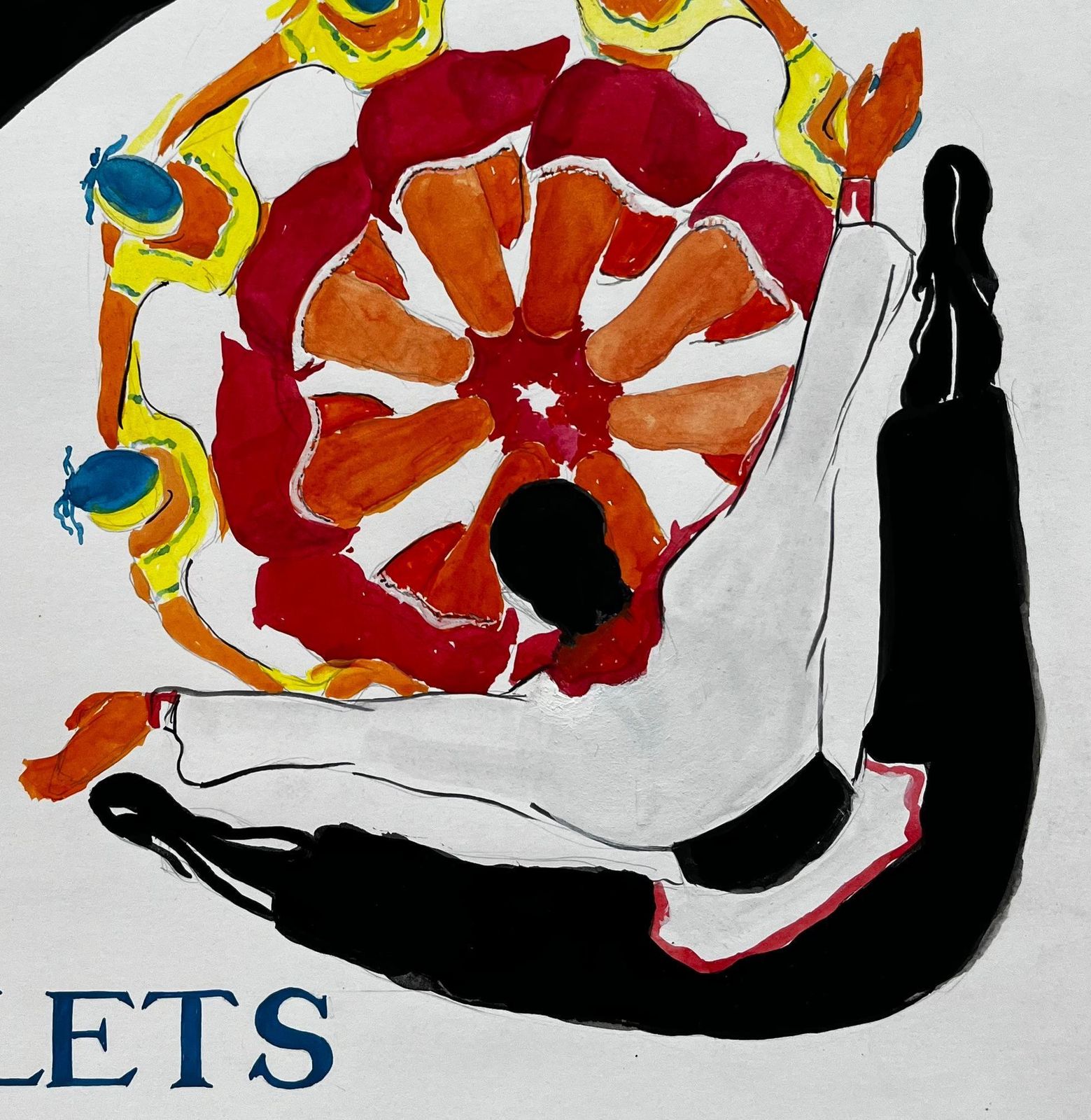 Guy Nicodczechoslovak Ballet Dancers French Modernist Poster Style Dance Painting photo 636.0
