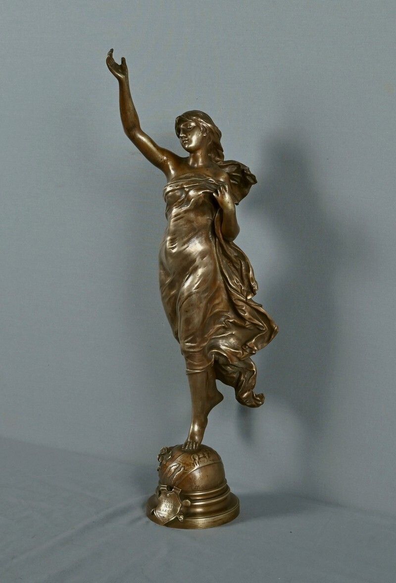 Important Bronze Sculpture The Morning Star Signed A. Gaudez  Late 19th Century photo for sale