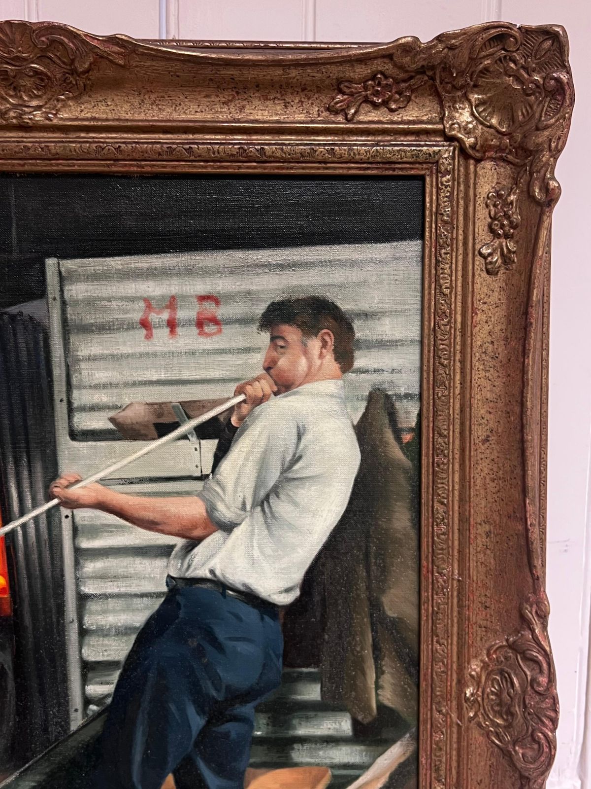 John Edwardsthe Glass Blower Traditional English Rural Crafts Portrait Oil Painting photo Art