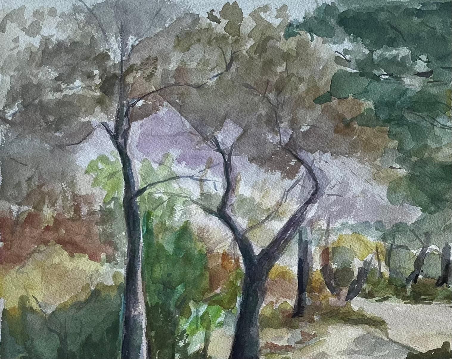 Guy Nicodwoodland Path Among Pines Provence French Landscape Gouache photo vinterior