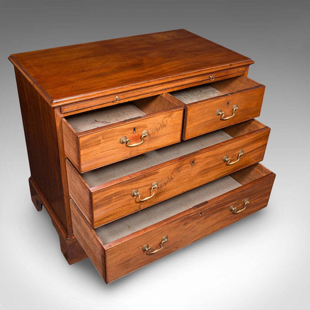 Antique Bachelor's Chest Of Drawers English Master Bedroom Tallboy Georgian photo vintage