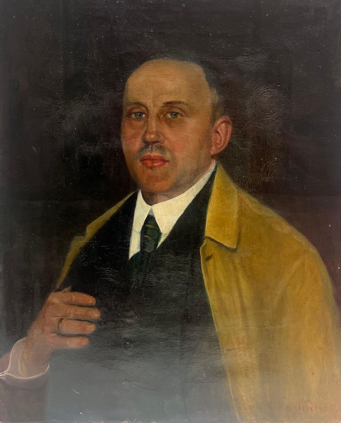 French School19th Century French Signed Oil Painting Portrait Of Distinguished Gentleman
