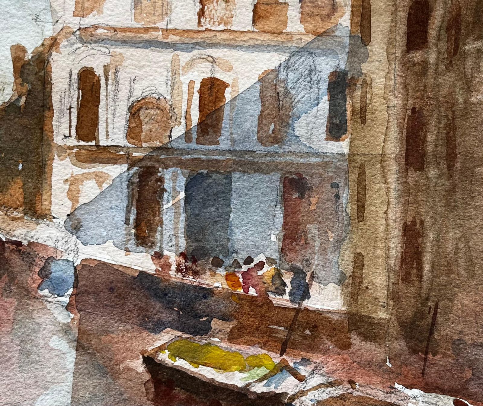 Anthony Herbertvenice Canal Scene With Gondolas Signed Watercolour By Tony Herbert photo vinterior