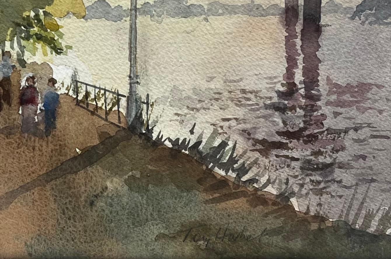 Anthony Herbertstrand On The Green Thames Riverside Walk With Figures And Footbridge photo 470.0