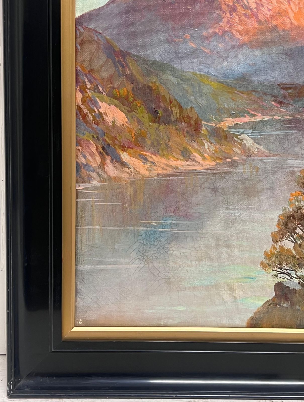 F. E. Jamiesonantique Scottish Highlands Oil Painting Sunset Over Highland Loch Lomond1920's photo Art