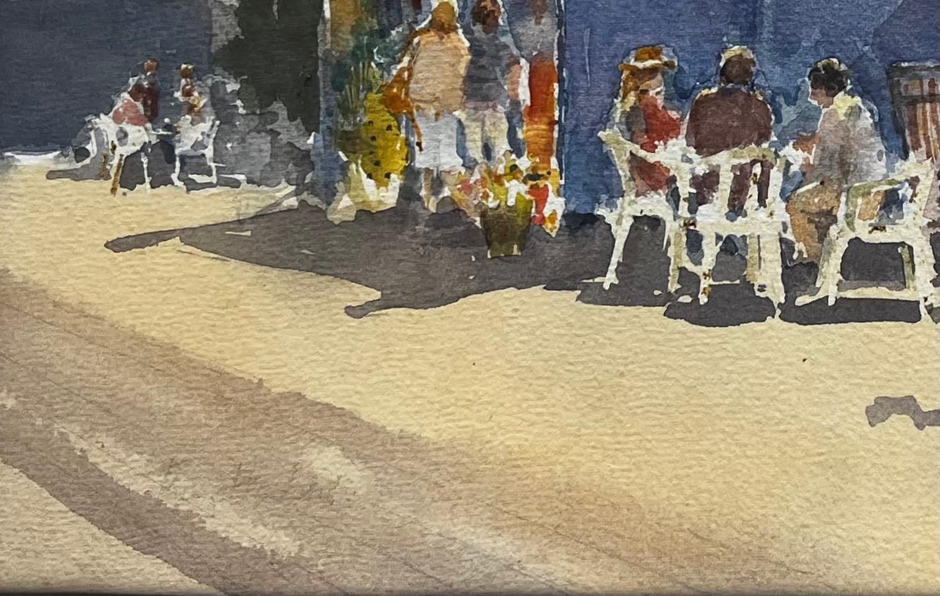 Anthony Herbertseaside Ice Cream Kiosk With Holidaymakers In Sun Hats British Watercolour photo vinterior