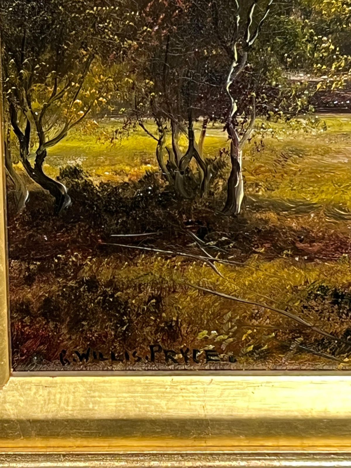 Fine Antique English Oil Painting Figures Admiring The English Lake District photo 995.0