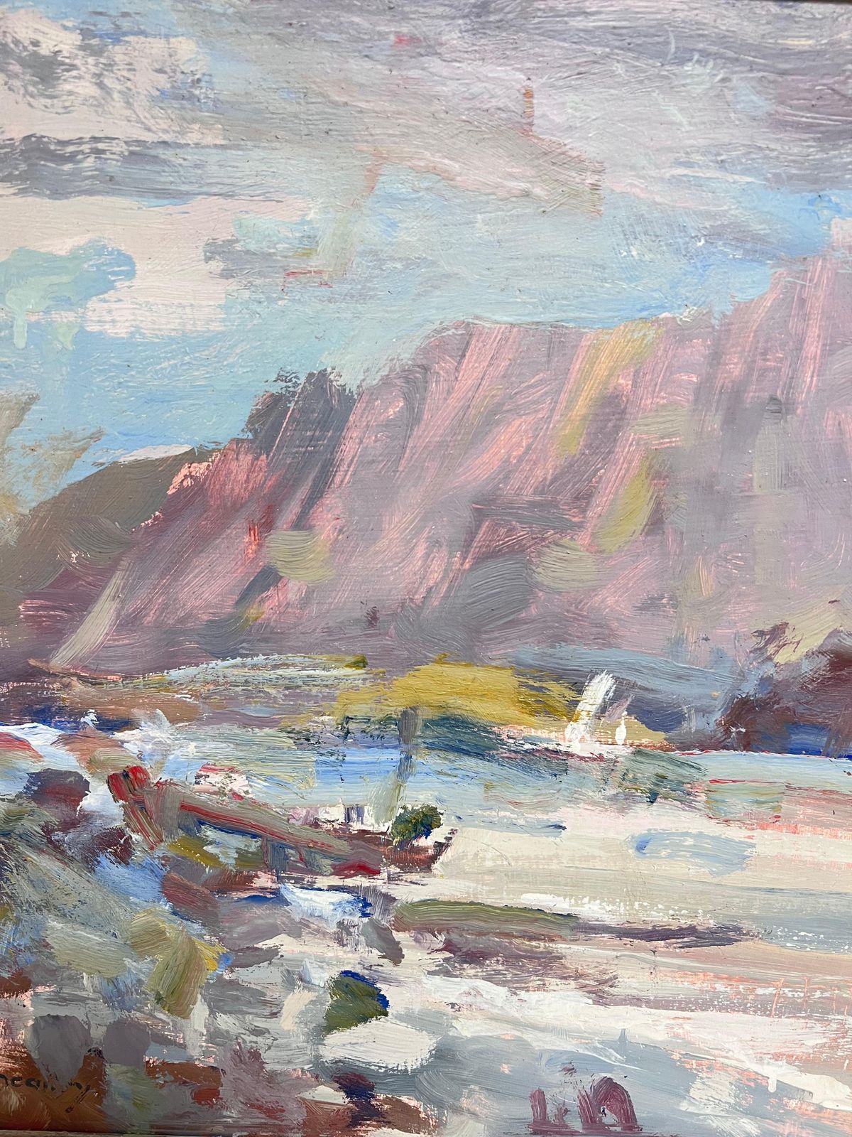 William B Dealtryfine British Impressionist Antique Oil Painting Scottish Highlands Ben Nevis photo vinterior
