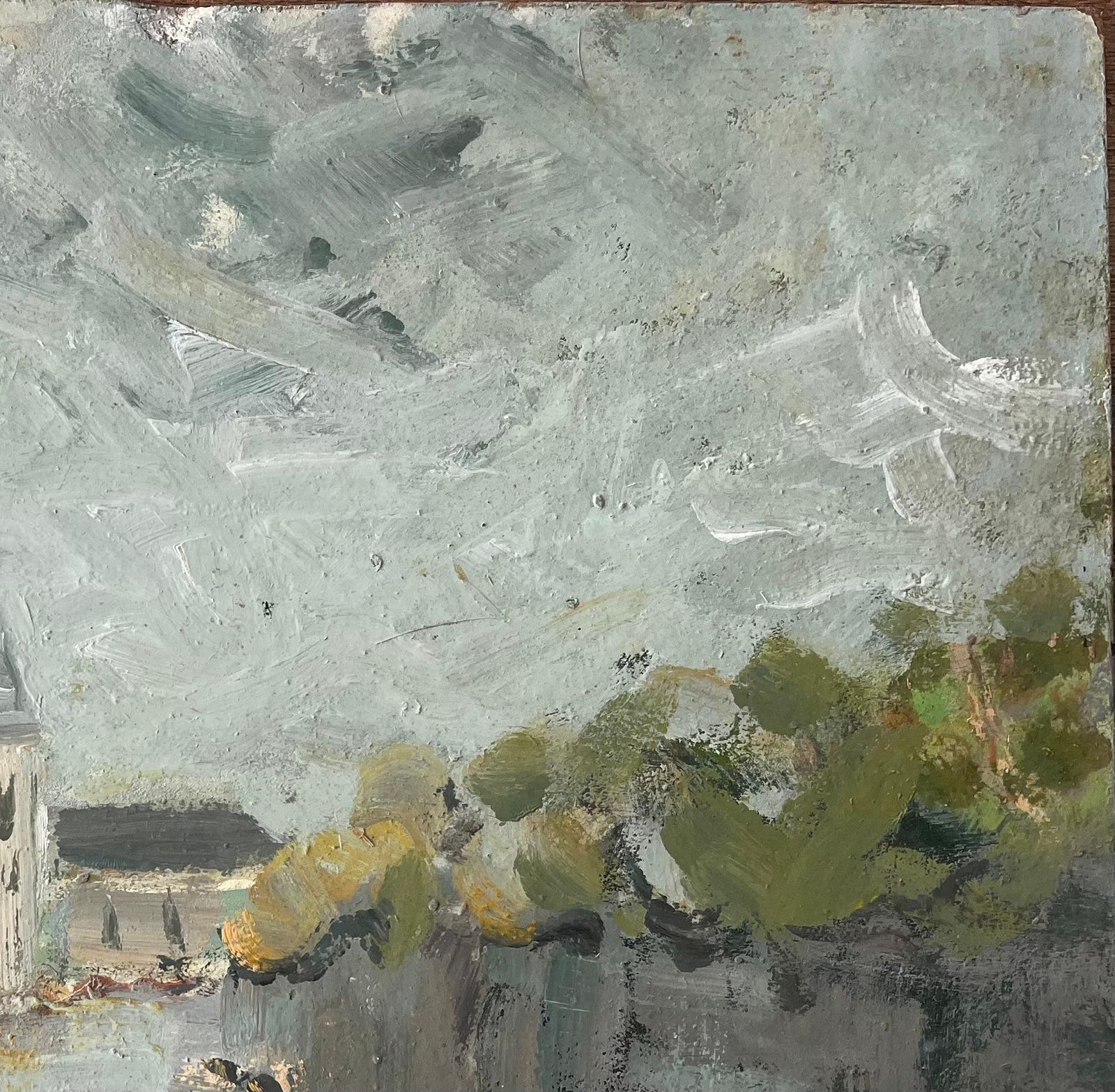 Fanch Lelimpressionist French Village Scene With Church And Thatched Cottages photo 479.0