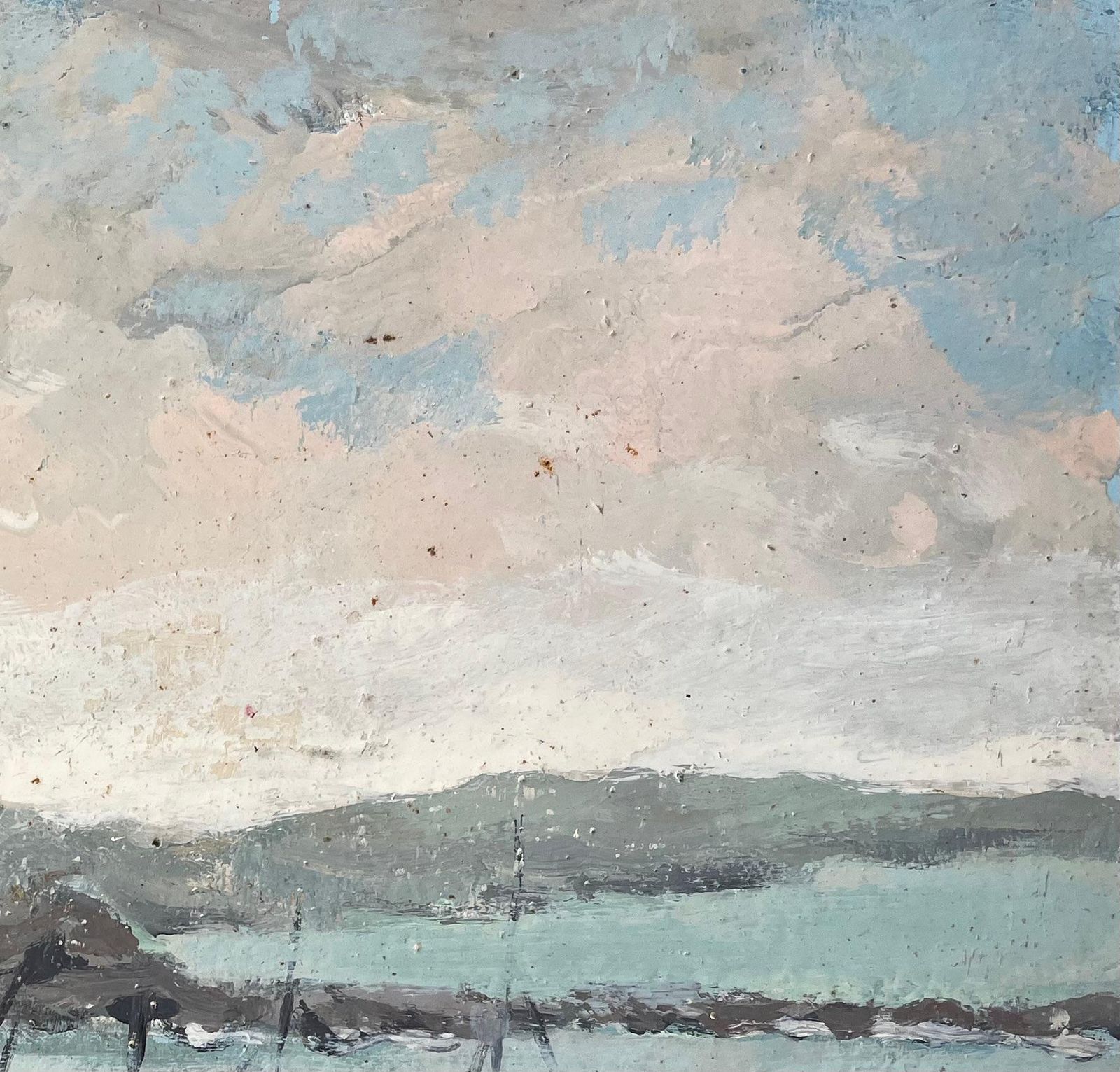 Fanch Lelfrench Coastal Scene With Beached Fishing Boats And Rolling Hills photo Art