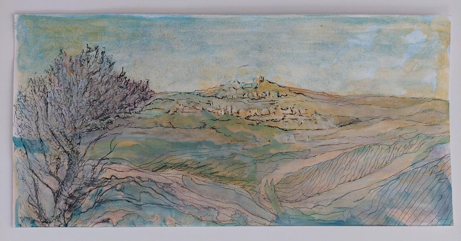 Bernard Labbe20th Century French Modernist Cubist Painting, French Panorama View20th Century photo furniture