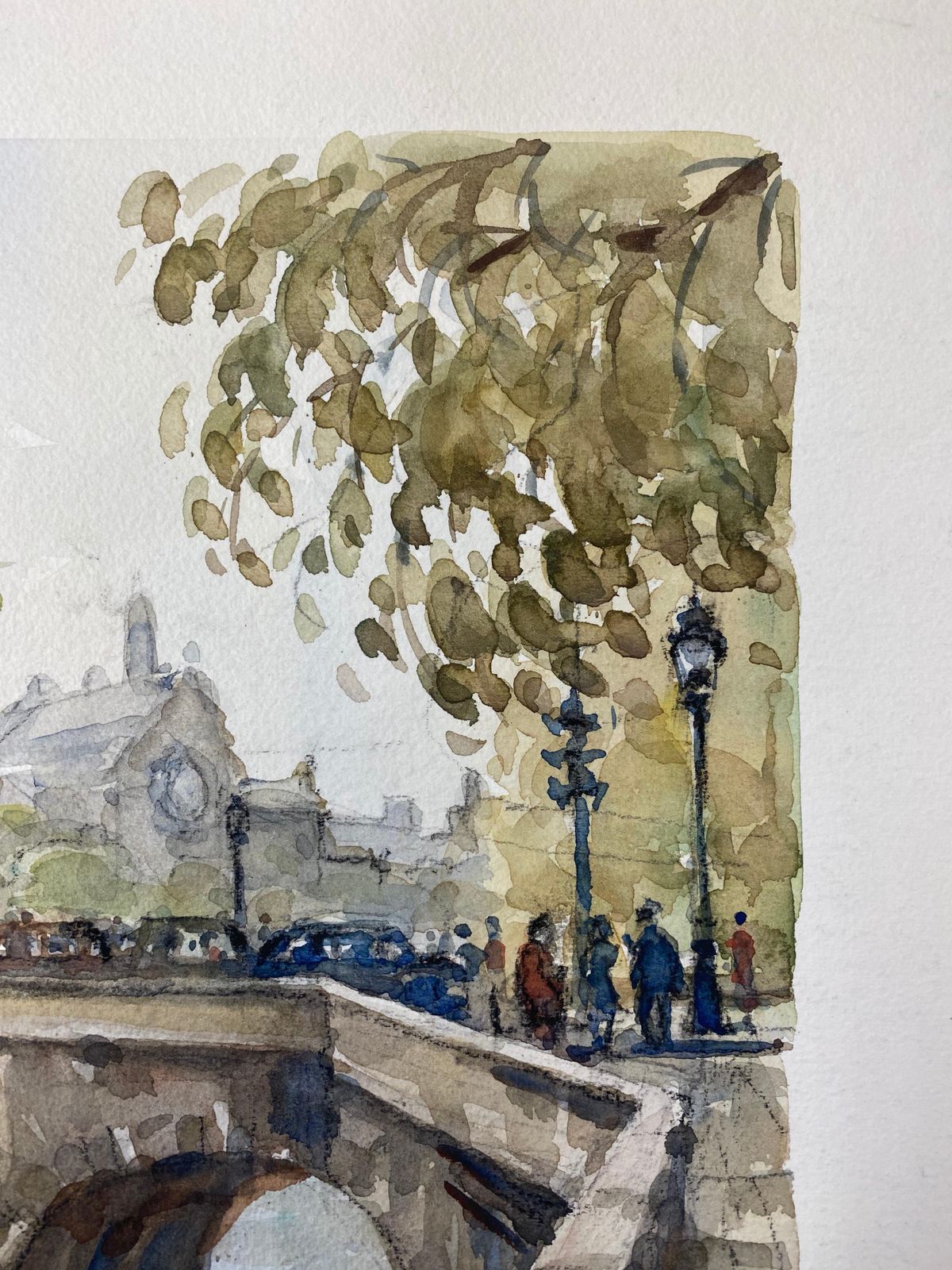 Unknownecole De Paris, Mid 20th Century, Parisian Scene River Seine Pont1940s photo Art
