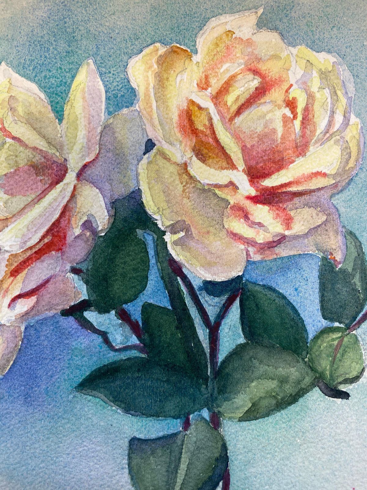 Unknownearly 1900's French Impressionist Signed Flower Watercolour By Marie Carreaucirca 1900s photo vinterior