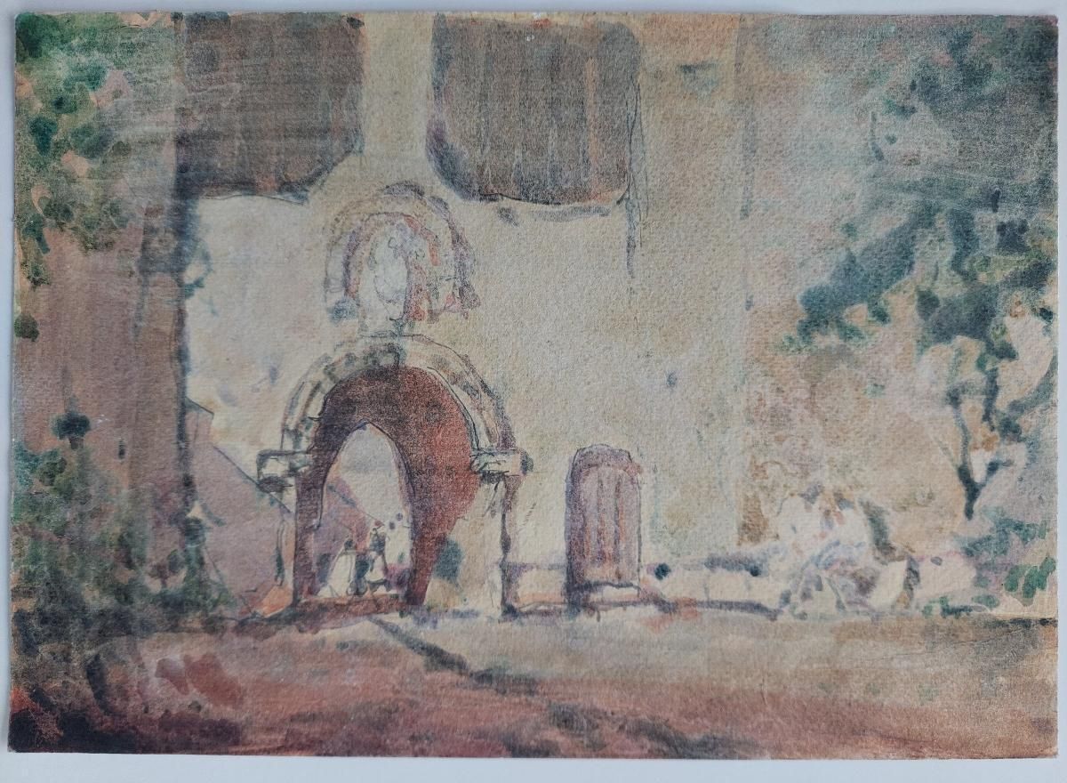 Unknownfrench Modernist Cubist Painting Architectural Study20th Century photo 280.0