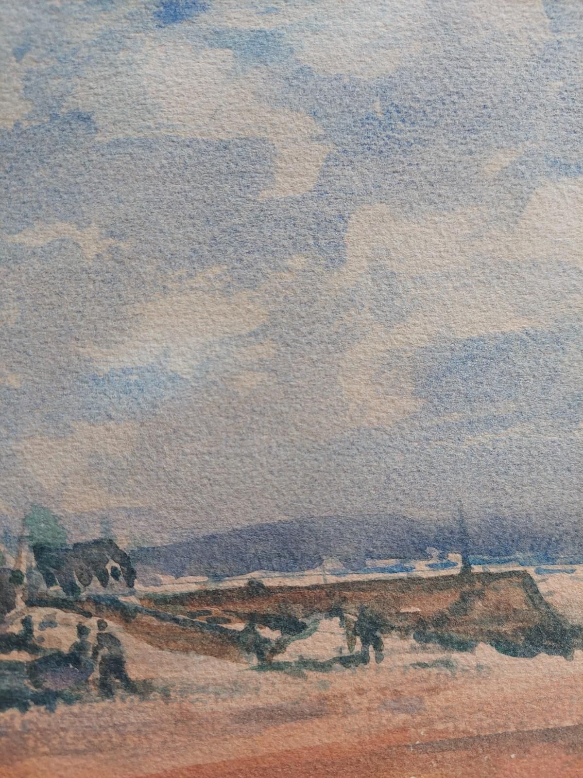 Unknownfrench Modernist Cubist Painting Fishing Boats On The Coast20th Century photo 275.0