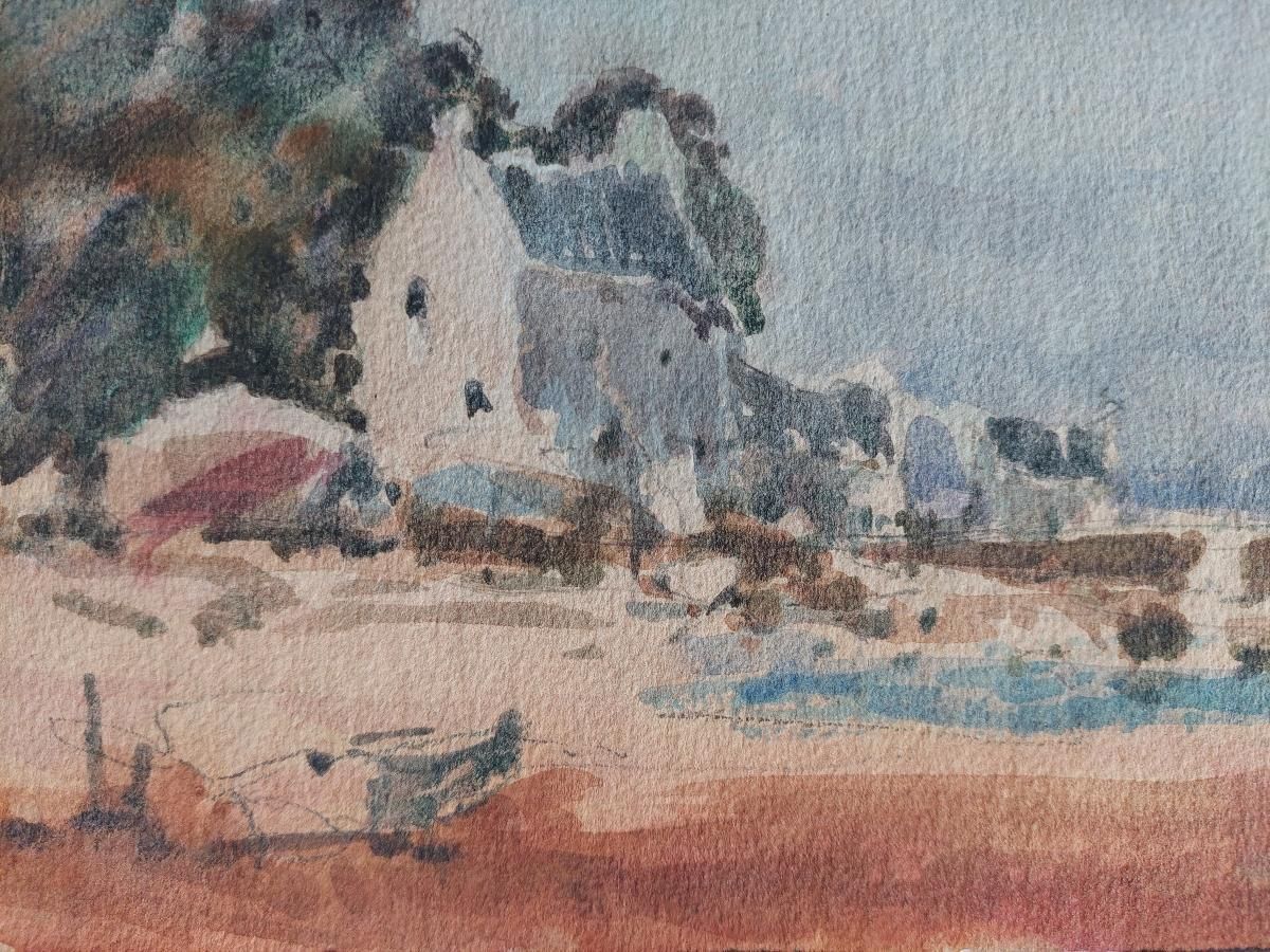 Unknownfrench Modernist Cubist Painting A Summer Day's Sailing20th Century photo 280.0