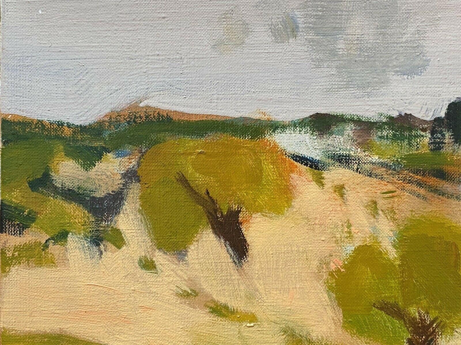 Unknownrene Leroy, French Contemporary Modernist Painting, Muted Green Shades2000s photo for sale