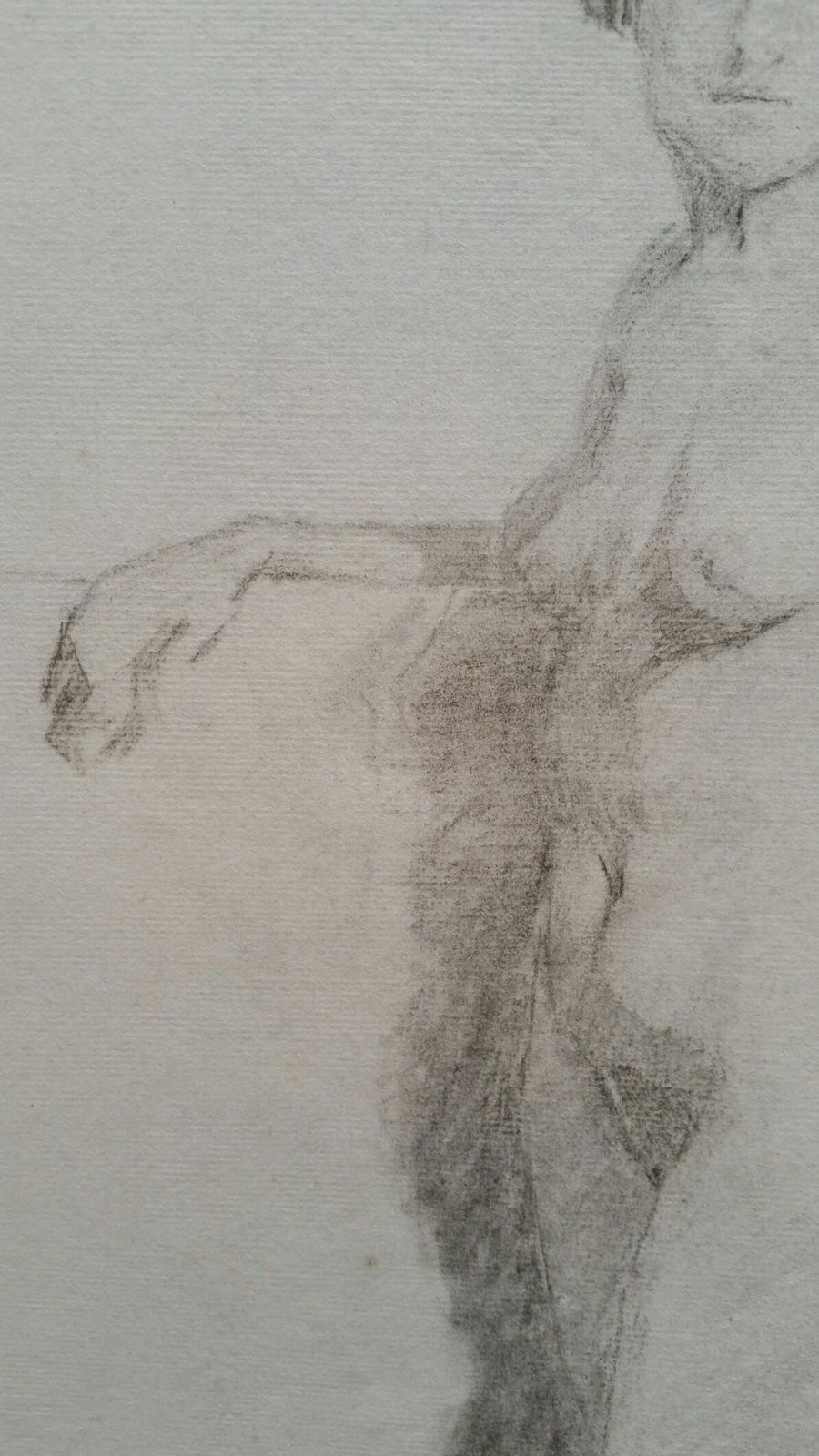 Unknownenglish Graphite Portrait Sketch Of Female Nude, Standingcirca 1880 1905 photo 198.0