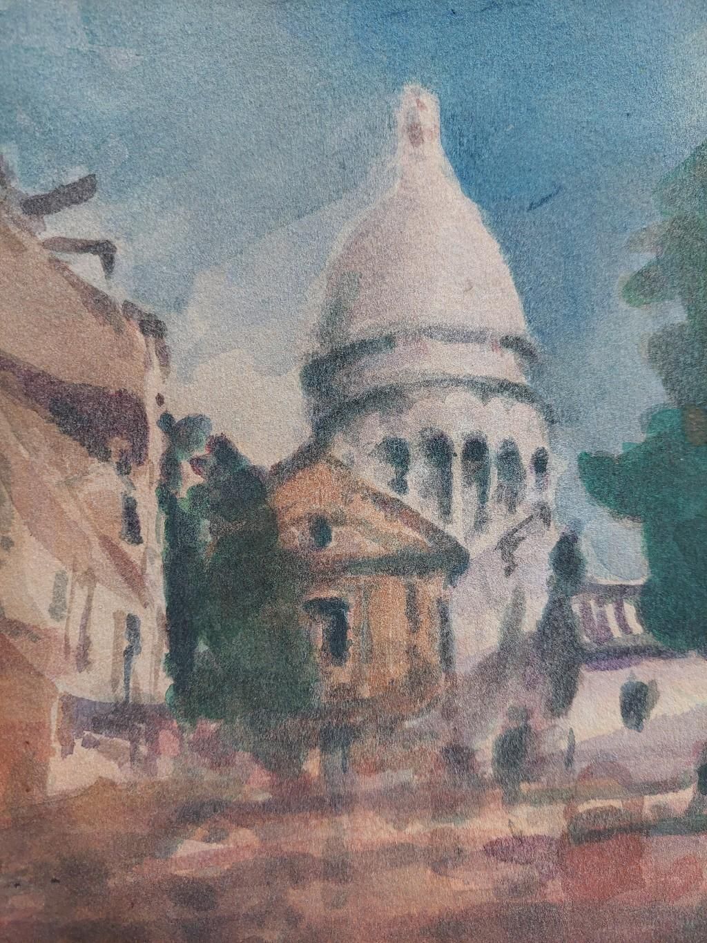 Unknownfrench Modernist Cubist Painting Montmartre Paris20th Century photo 403.0