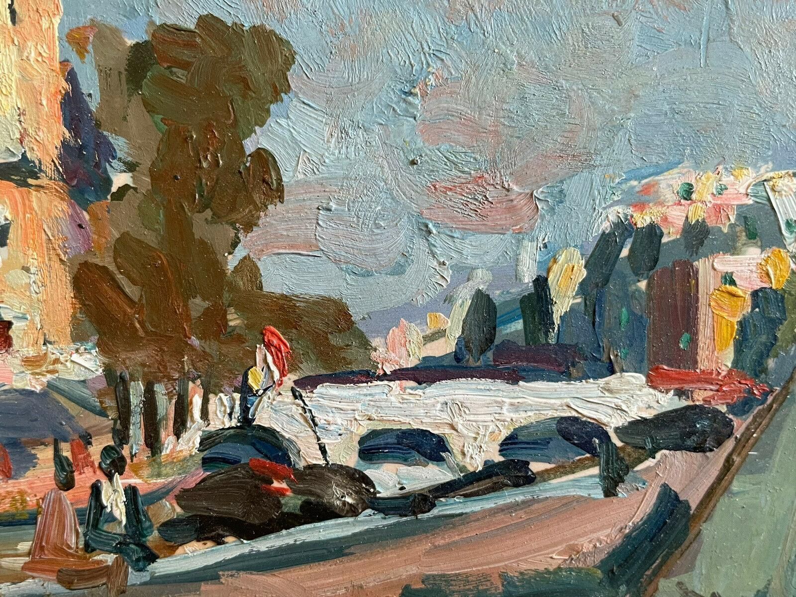 Unknownmaurice Mazeilie, French Impressionist Signed Oil, Paris View River Seine20th Century photo Art