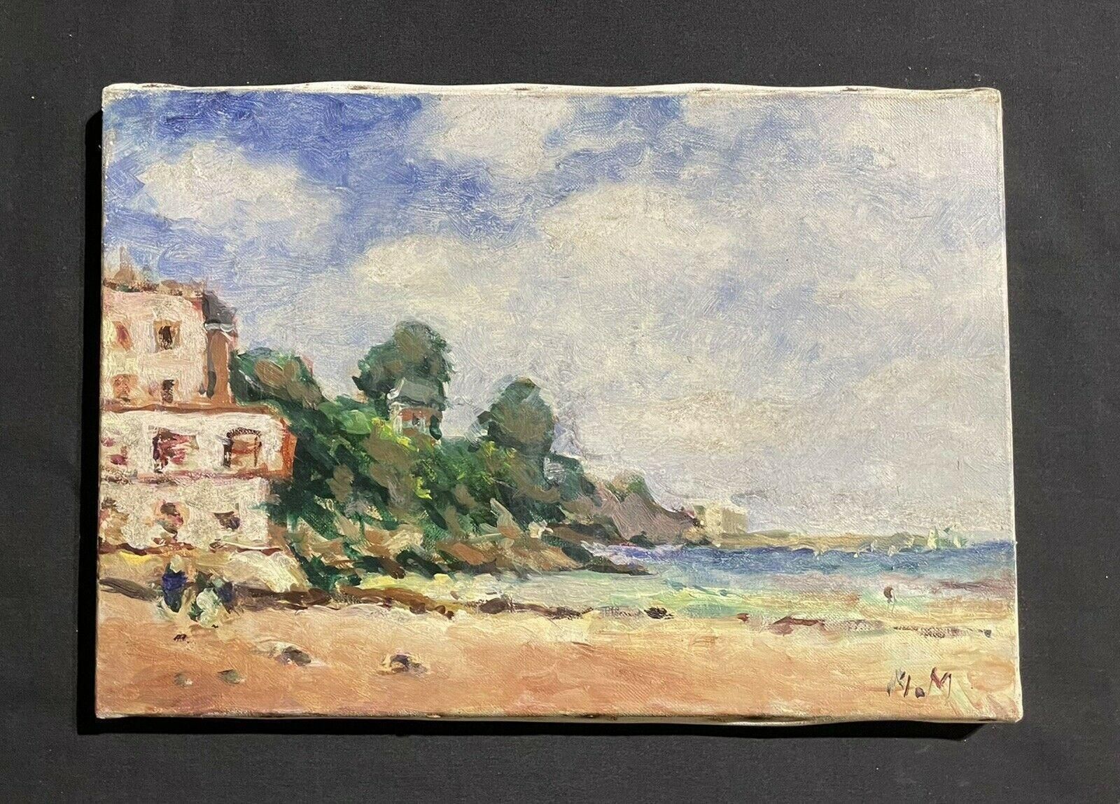 Unknownmaurice Mazeilie French Impressionist Signed Oil, Brittany Coastline20th Century photo furniture