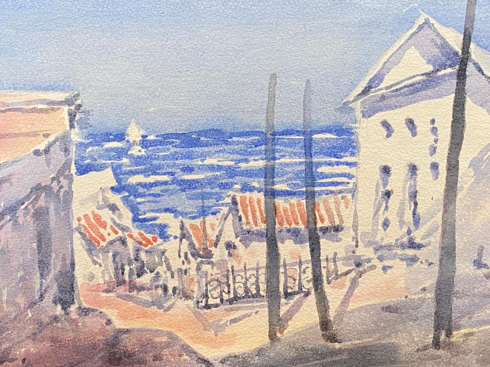 Unknownmaurice Mazeilie, French Impressionist Watercolour, The Pathway20th Century photo Art