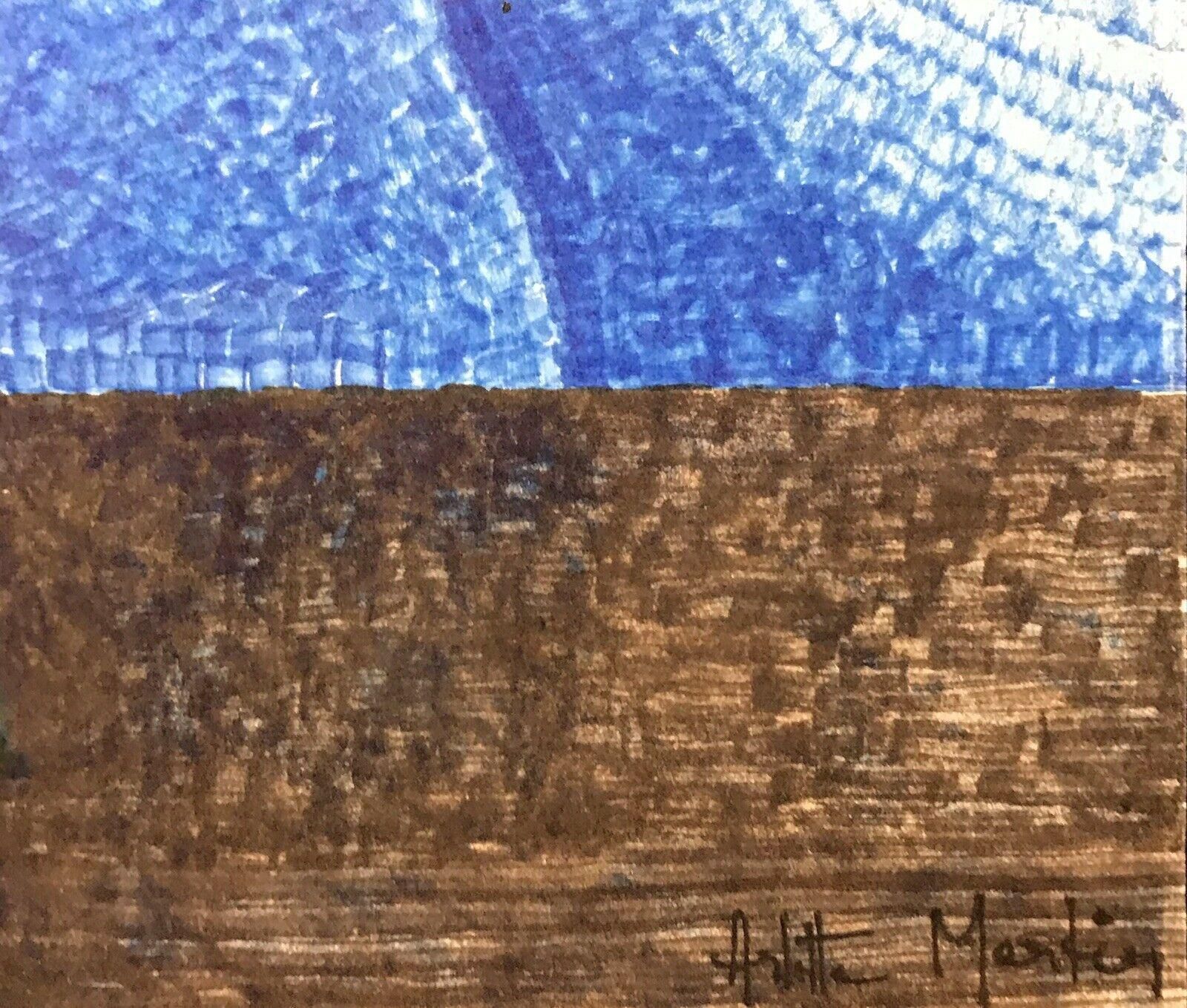 Unknownarlette Martin Fine French Geometric Abstract Painting, Signed20th Century photo vinterior