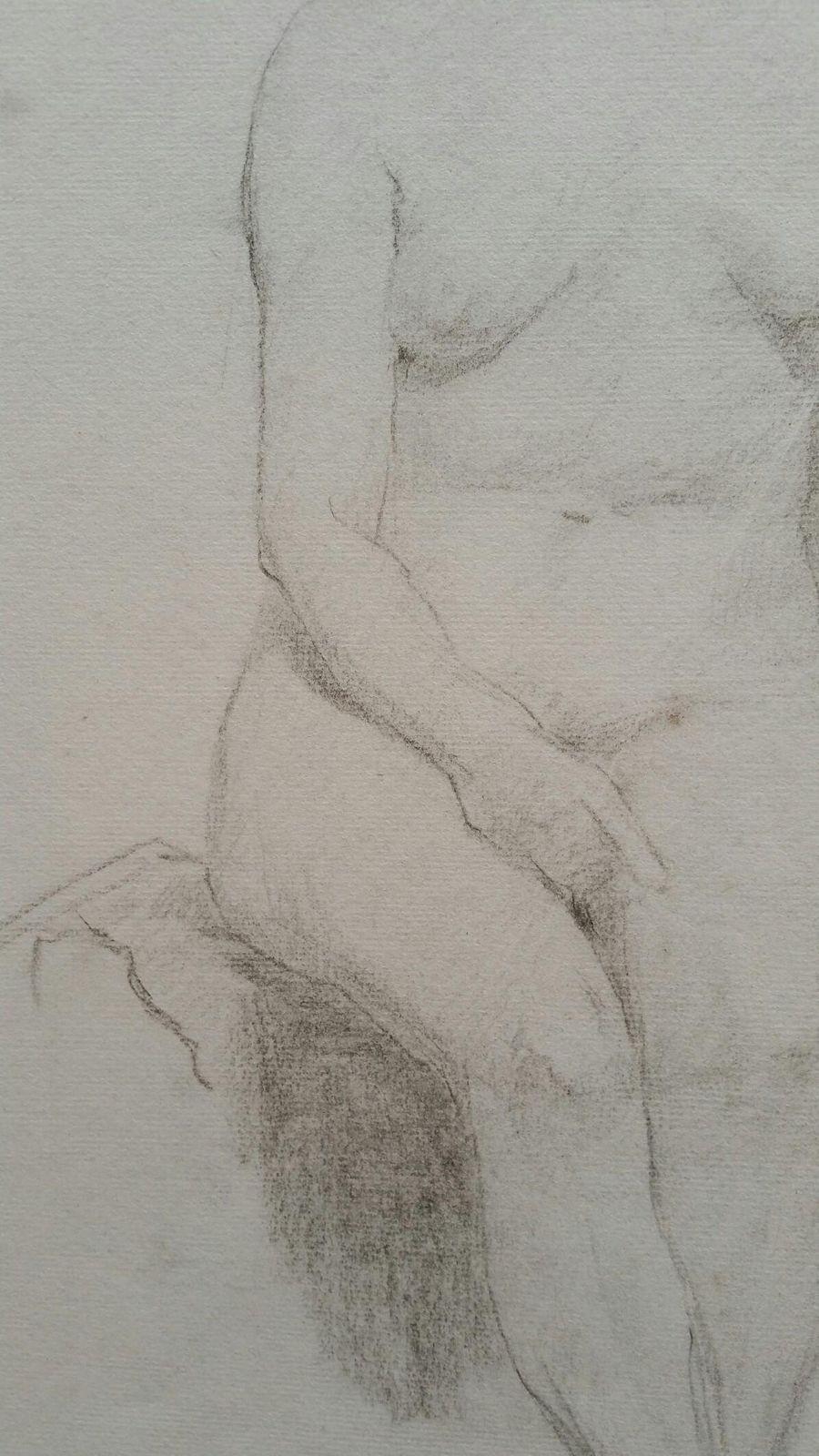 Unknownenglish Graphite Portrait Sketch Of Female Nude, Seatedcirca 1880 1905 photo Art