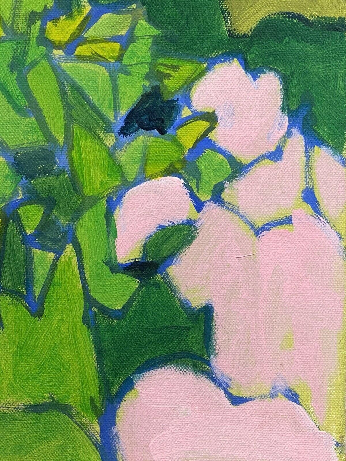 Unknownleroy, French Contemporary Cubist Painting, Green Pink & Blues Landscape2000s photo Art