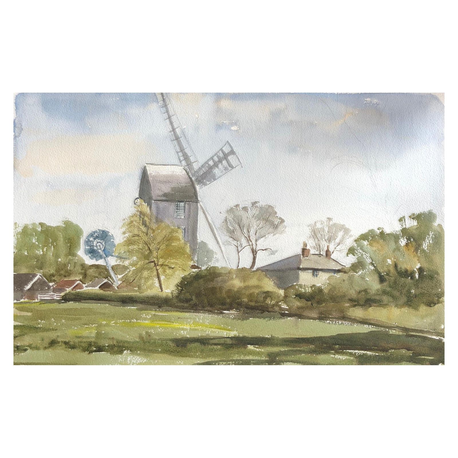 Unknownsaxshead Mill Waterford, Original British Watercolour Paintingcirca 1991
