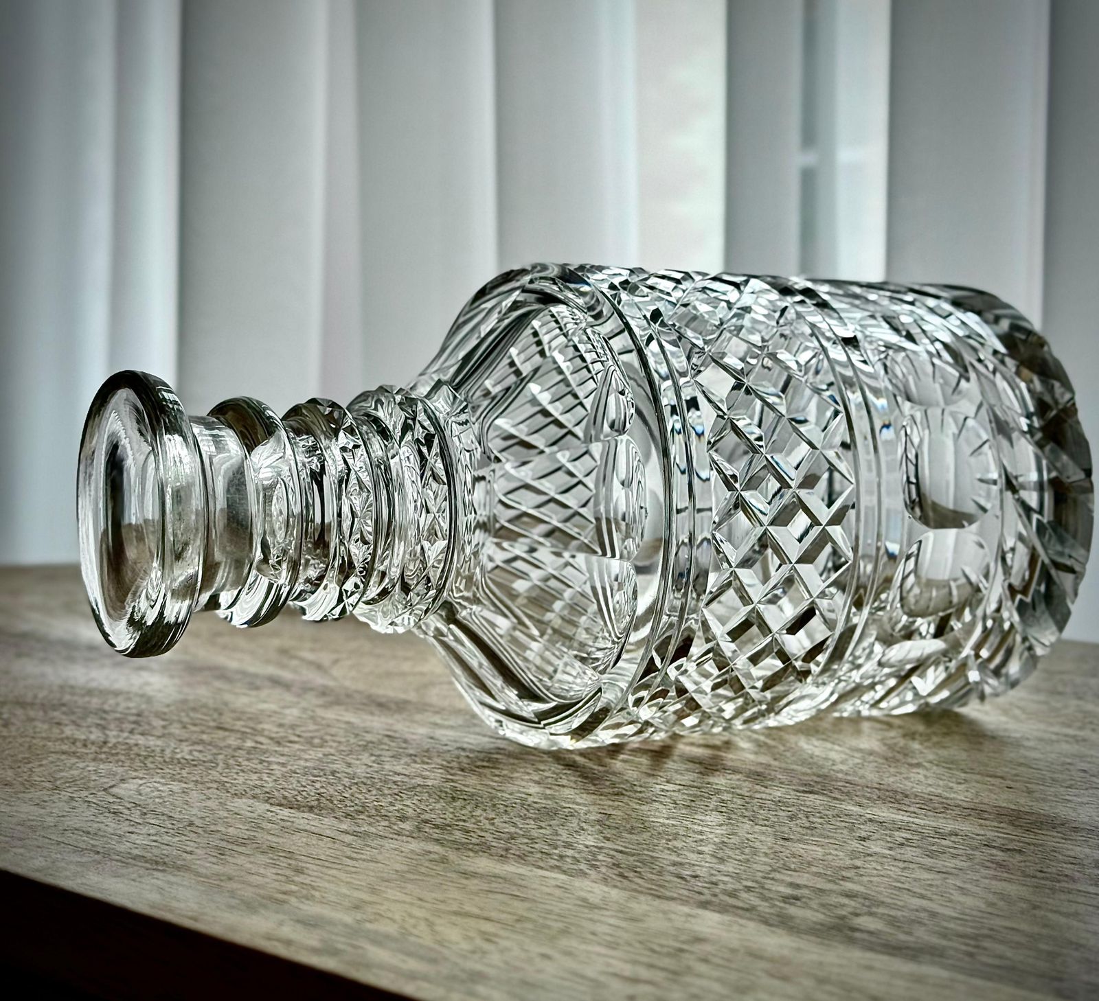 photo vinterior William IV Anglo Irish Cut Glass Decanter, Hand Cut With Mushroom Stopper, C.1835