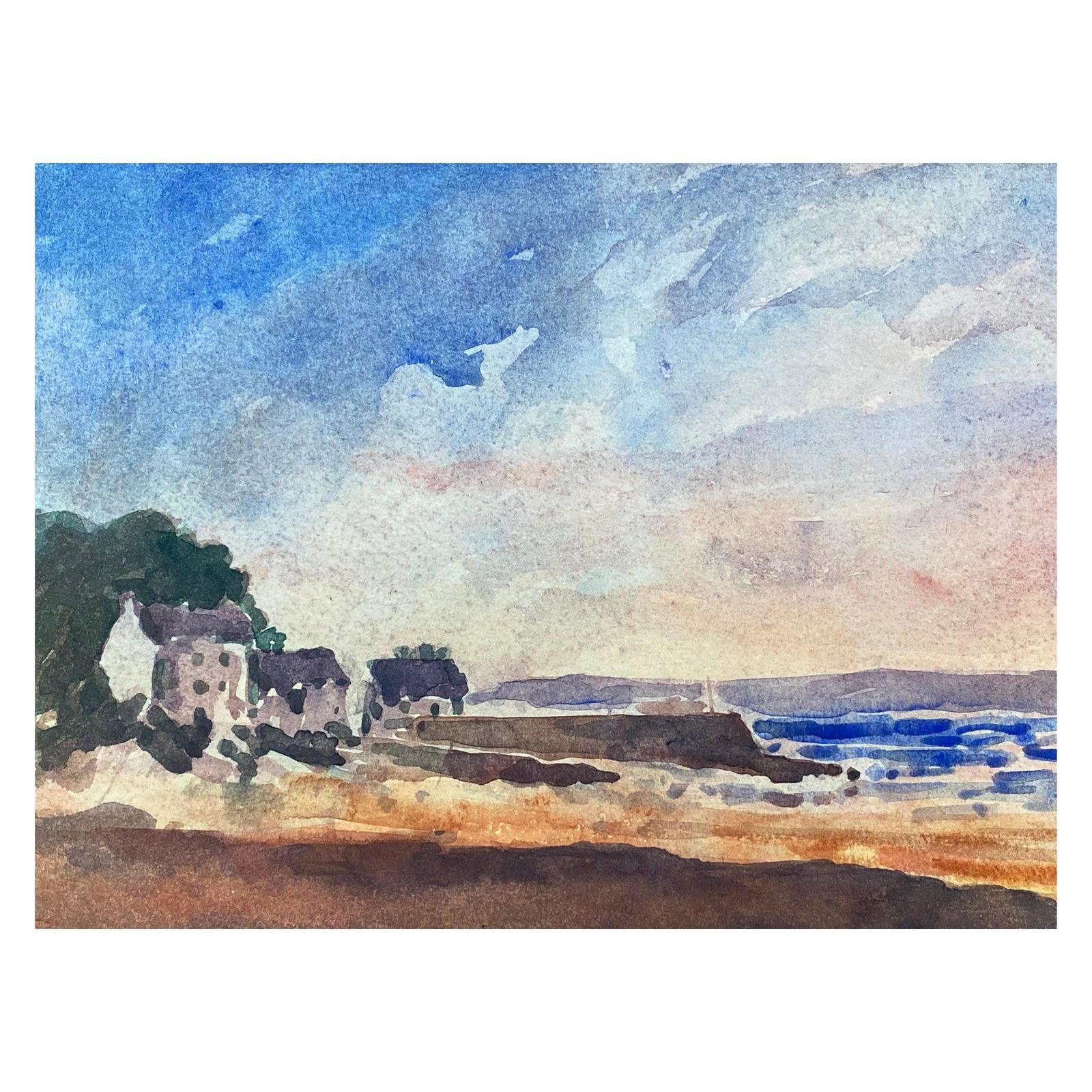 Unknownmaurice Mazeilie, French Impressionist Watercolour   Beach Landscape20th Century