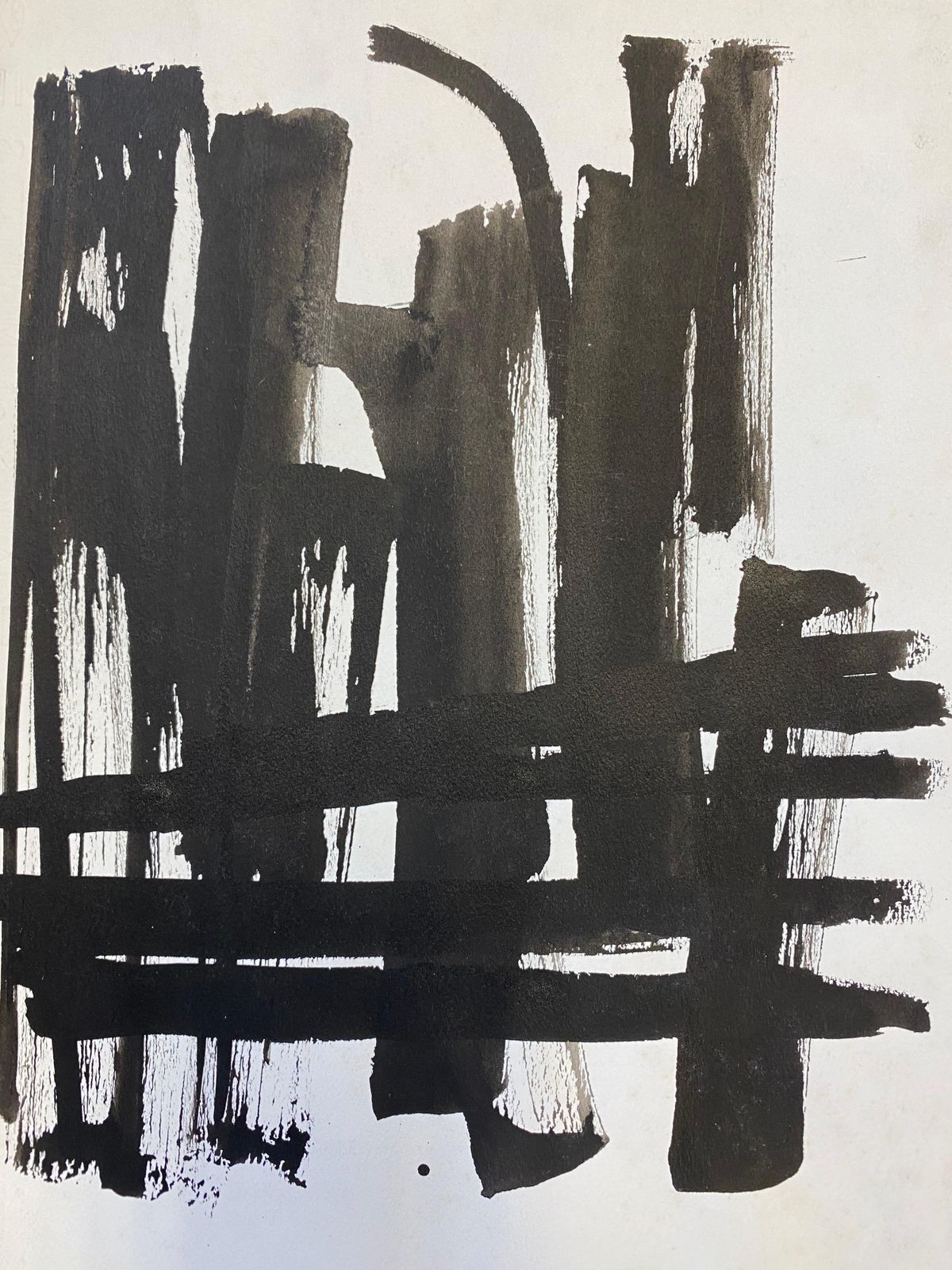 Unknownset Of 4, Original 1970's French Abstract Black & White Paintingscirca 1970s photo vinterior