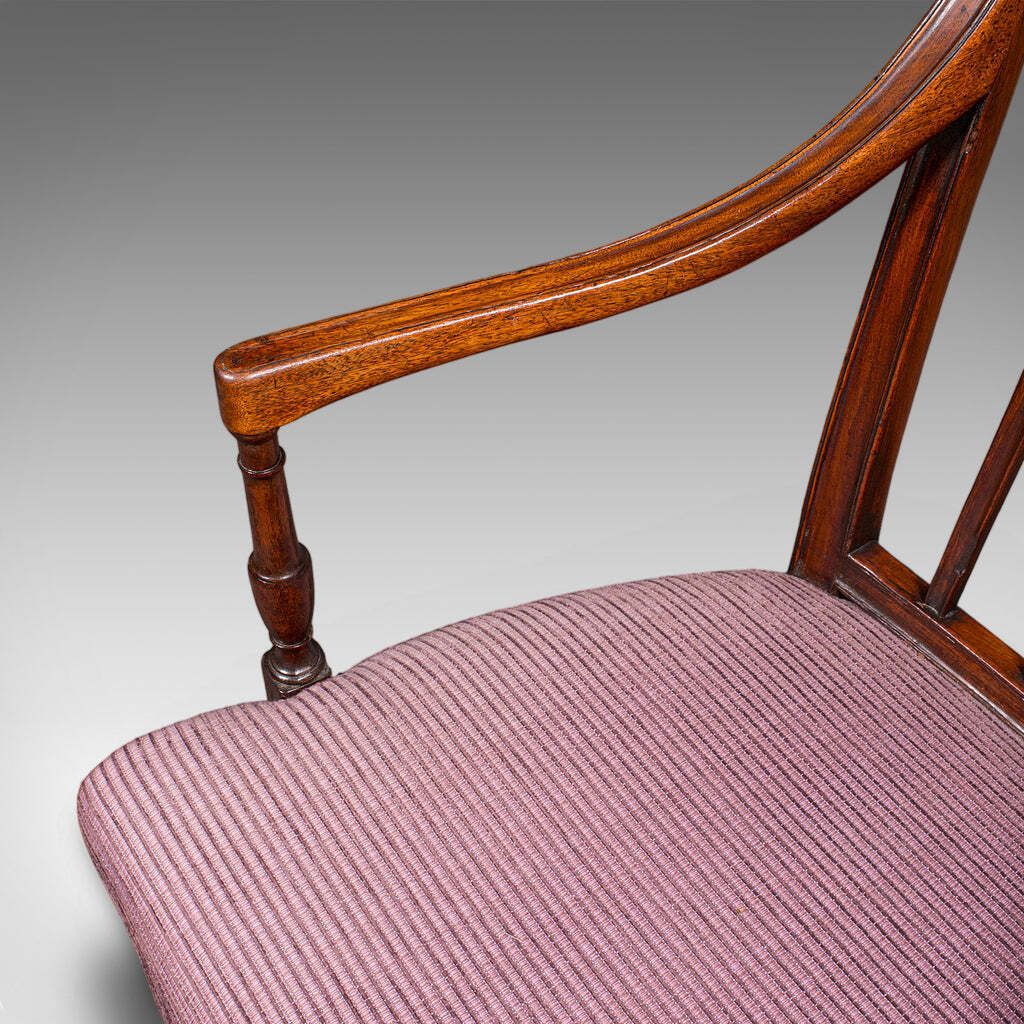 Antique Morning Room Chair English Desk Elbow Seat Sheraton Taste Georgian photo buy