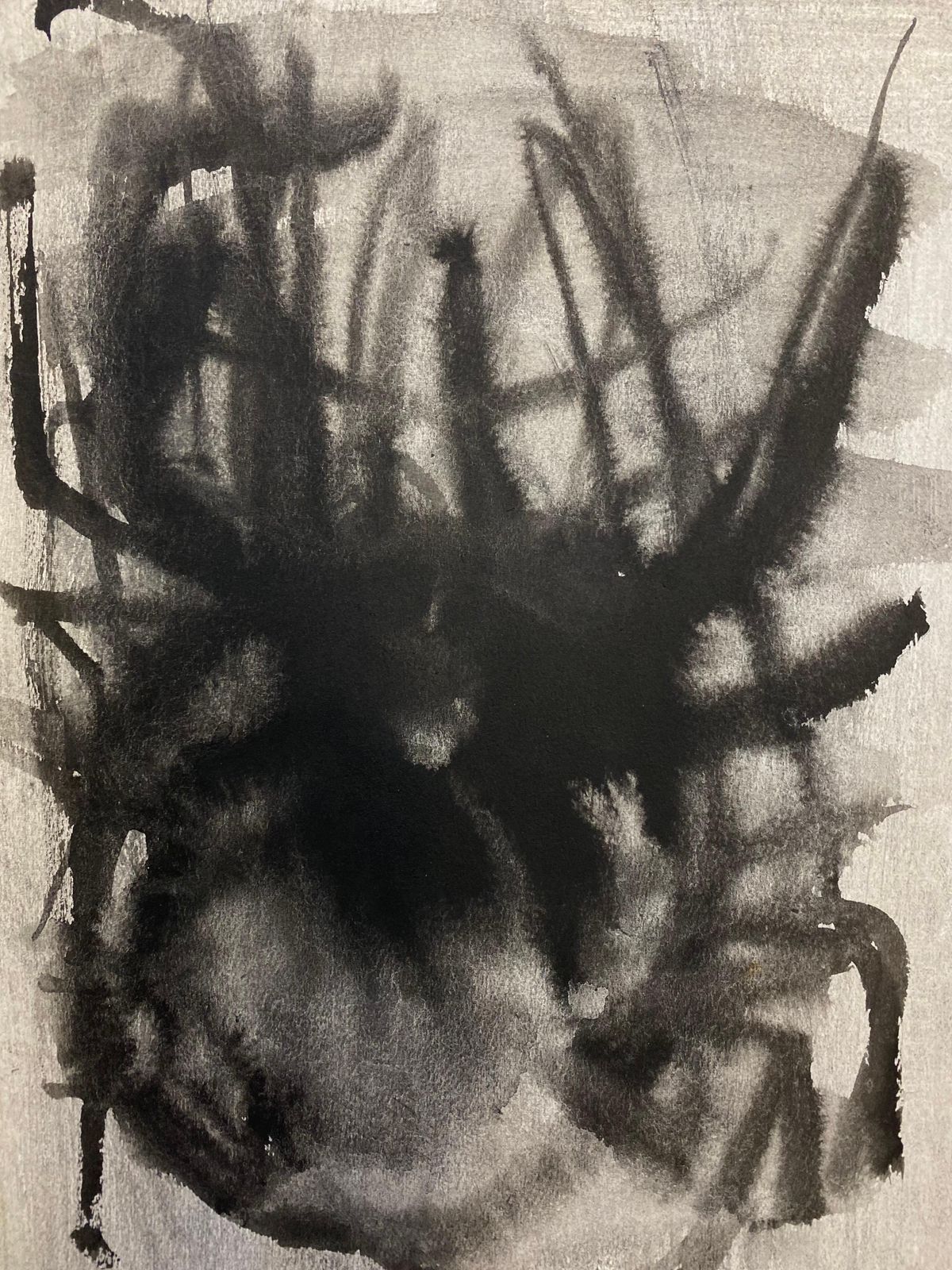 Unknownset Of 4, Original 1970's French Abstract Black & White Paintingscirca 1970s photo for sale