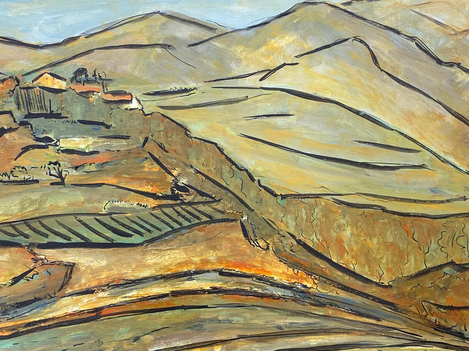 Unknown1950's Modernist Painting, French Landscape1950s photo Art
