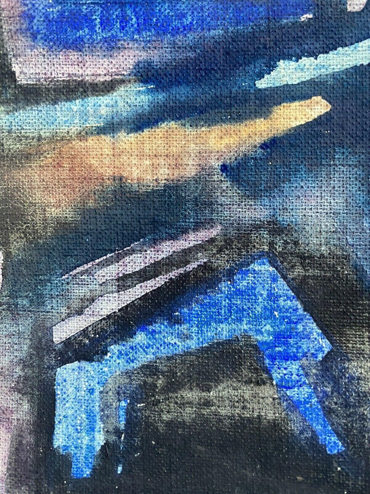 Unknownclaude Lagouche, Original 1970's French Psychedelic Abstract Paintingcirca 1970s photo for sale