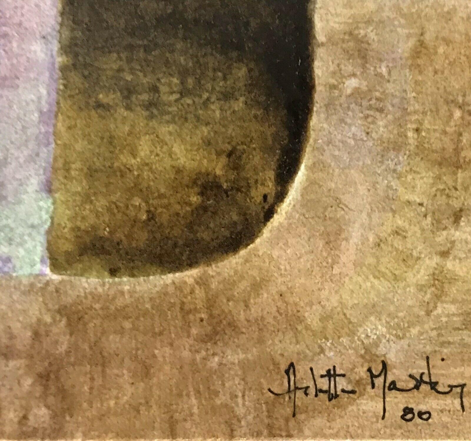 Unknownarlette Martin Superb French Geometriarlette Martc Abstract Painting photo vinterior