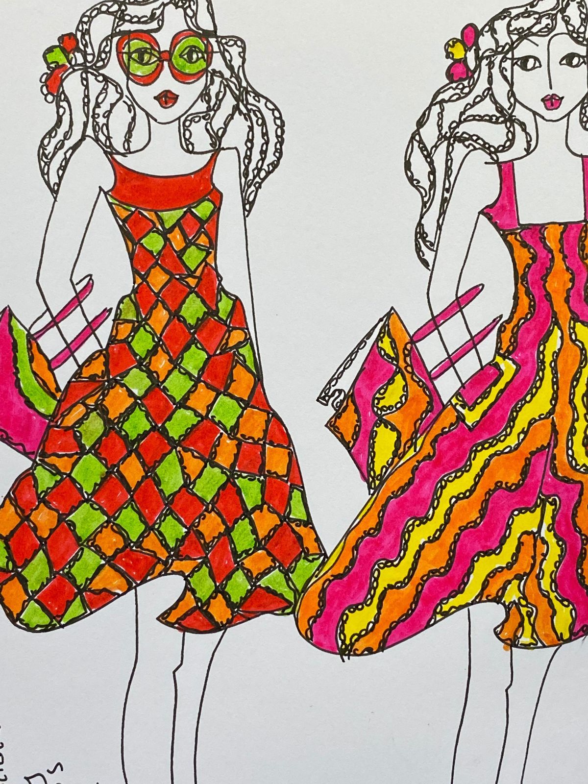 Unknownoriginal Fashion Design Illustration Watercolor Painting Laura Ashley Designercirca 2000s photo furniture