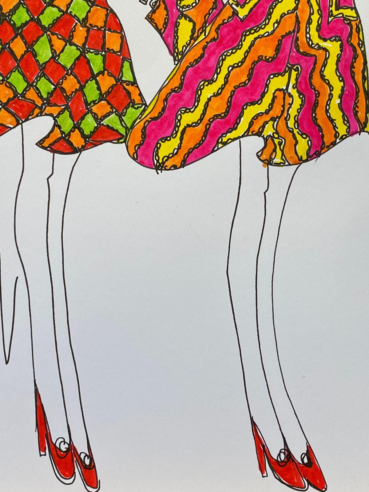 Unknownoriginal Fashion Design Illustration Watercolor Painting Laura Ashley Designercirca 2000s photo 101.0
