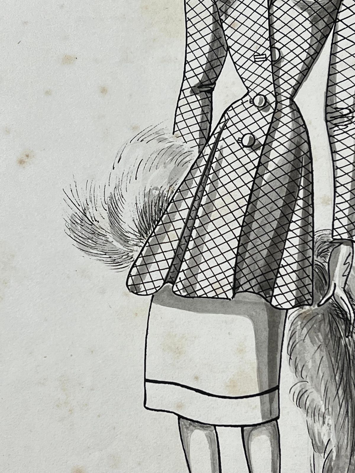 Unknown1940's Fashion Illustration, Chic Ladycirca 1940s photo Art