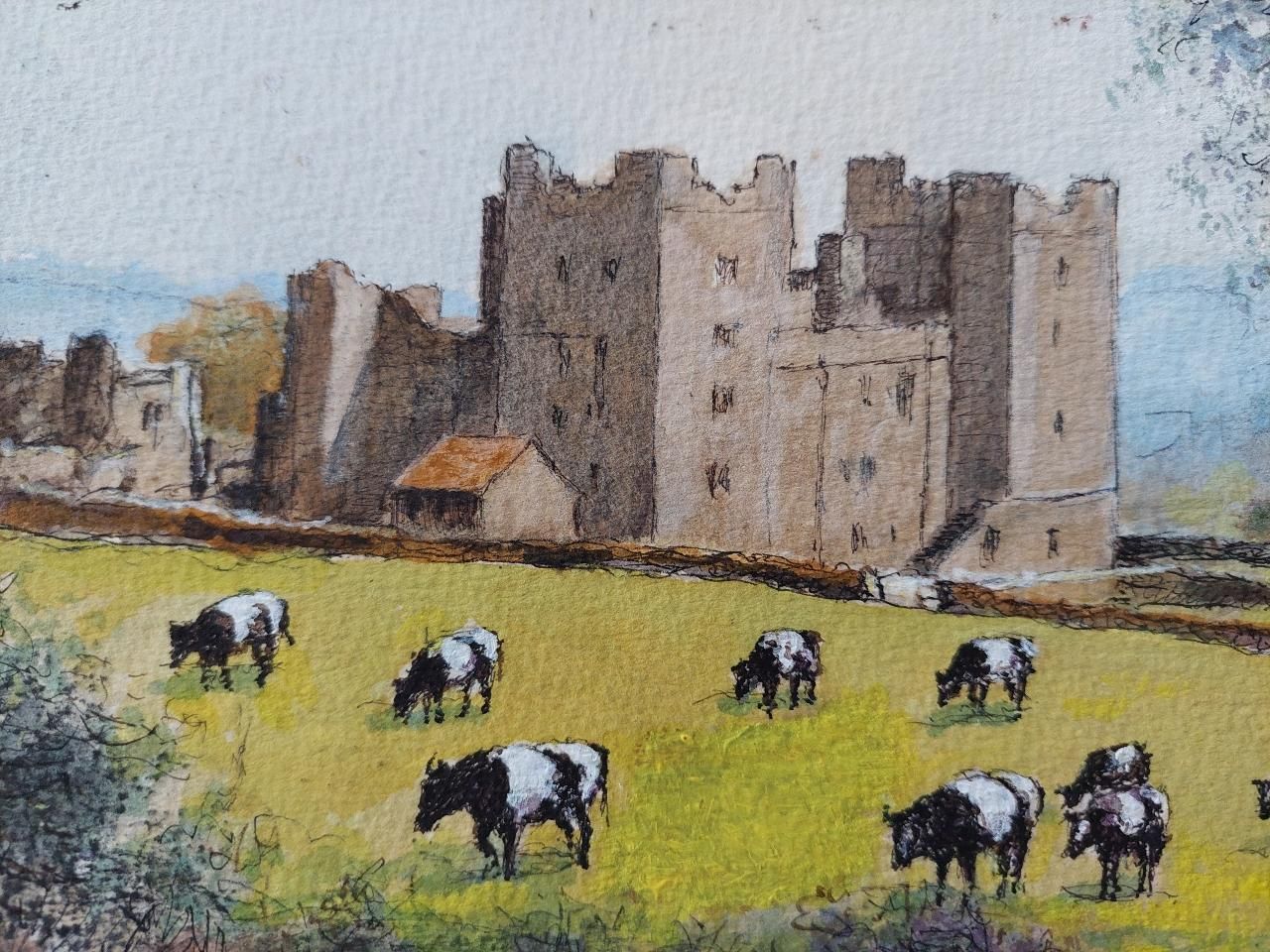 English  Schooltraditional English Painting Bolton Castle In Yorkshire, England20th Century photo Art