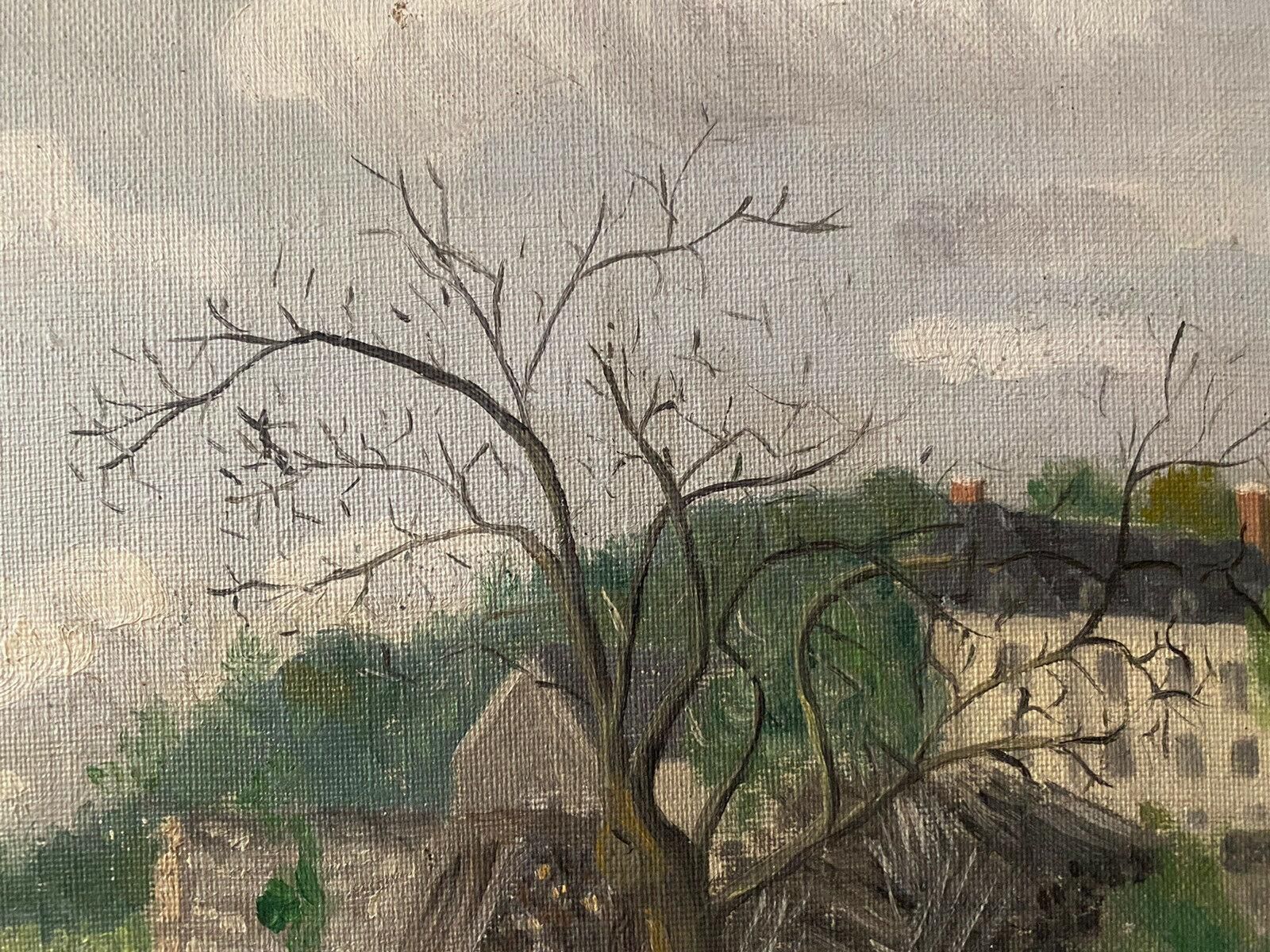 Unknowngenevieve Zondervan French Oil Painting, Rural Landscape Fieldscirca 1990s photo Art